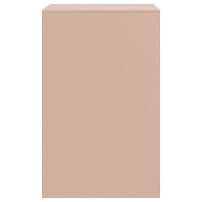 Bedside Cabinet Pink 34.5x39x62 cm Steel