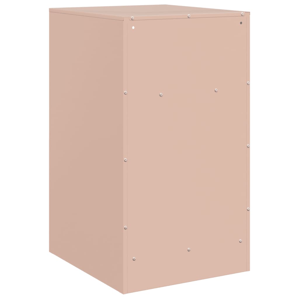 Bedside Cabinet Pink 34.5x39x62 cm Steel