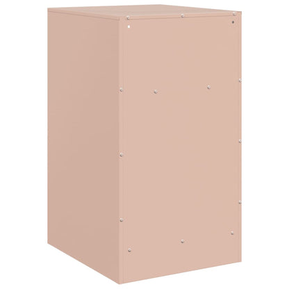 Bedside Cabinet Pink 34.5x39x62 cm Steel