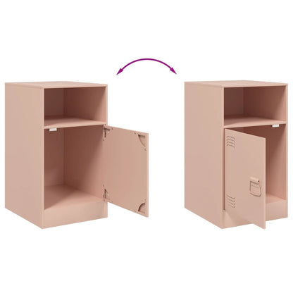 Bedside Cabinet Pink 34.5x39x62 cm Steel