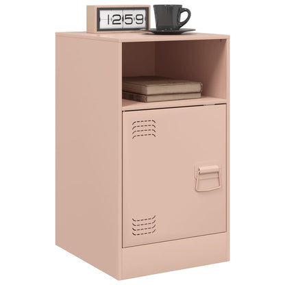 Bedside Cabinets 2pcs Pink 34.5x39x62 cm Steel