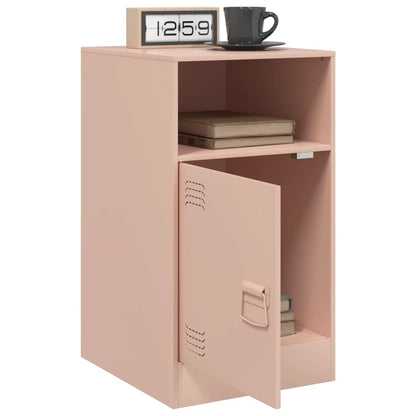 Bedside Cabinets 2pcs Pink 34.5x39x62 cm Steel