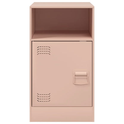 Bedside Cabinets 2pcs Pink 34.5x39x62 cm Steel