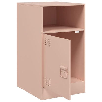 Bedside Cabinets 2pcs Pink 34.5x39x62 cm Steel