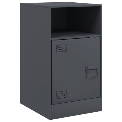 Bedside Cabinet Anthracite 34.5x39x62 cm Steel