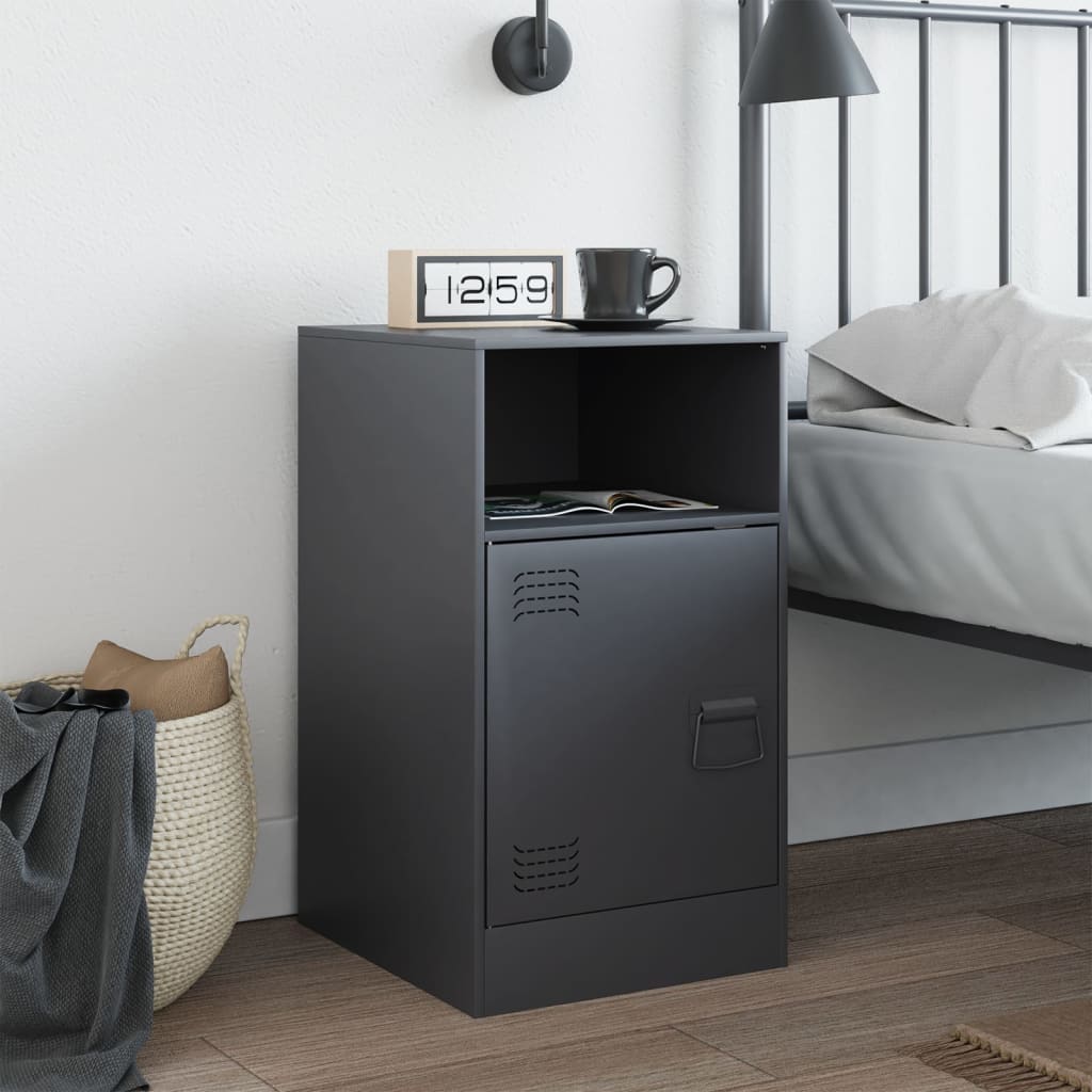 Bedside Cabinet Anthracite 34.5x39x62 cm Steel