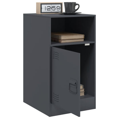 Bedside Cabinet Anthracite 34.5x39x62 cm Steel