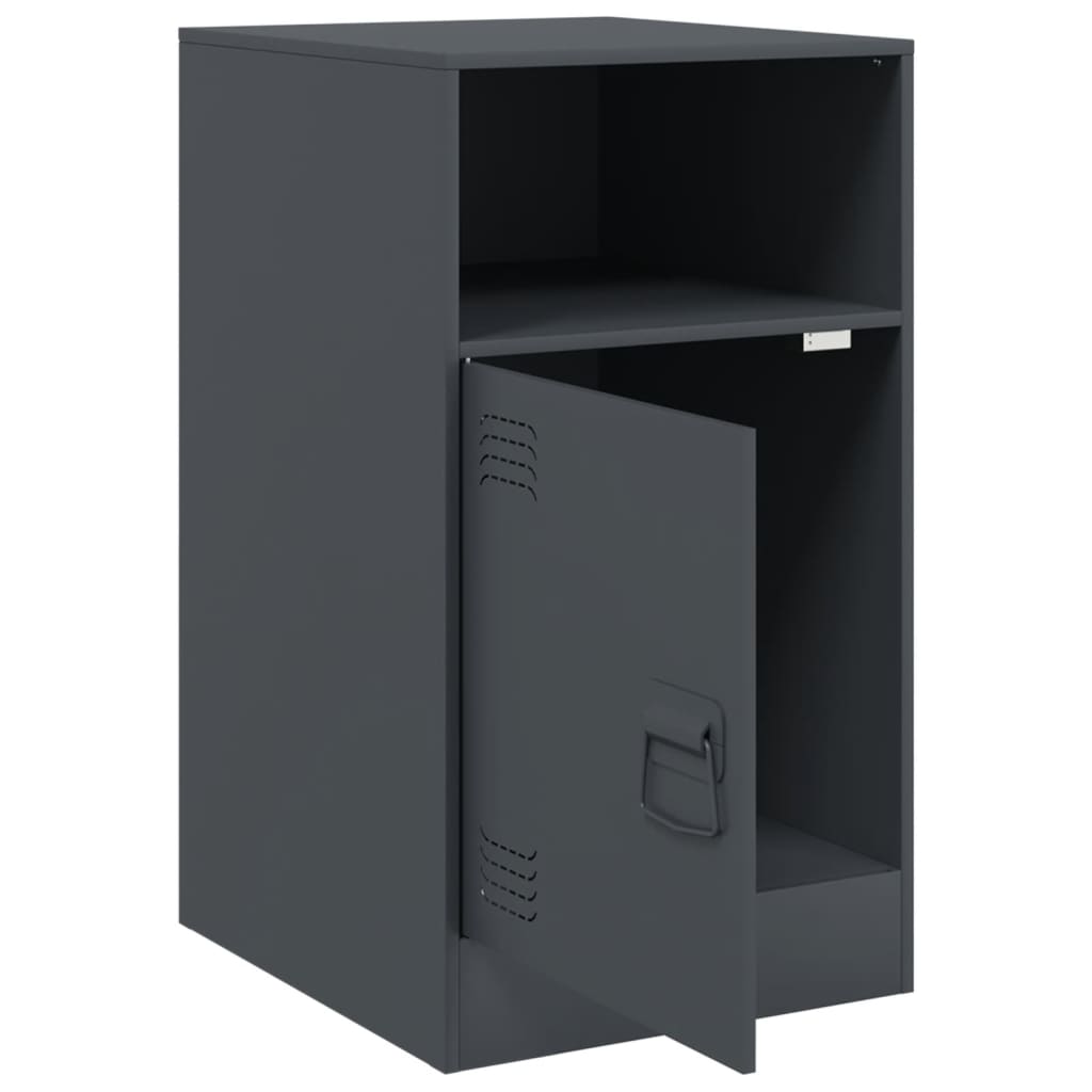 Bedside Cabinet Anthracite 34.5x39x62 cm Steel