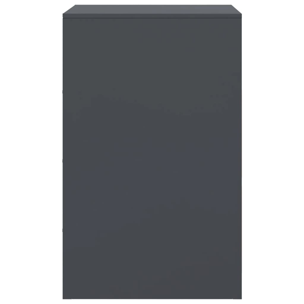 Bedside Cabinet Anthracite 34.5x39x62 cm Steel