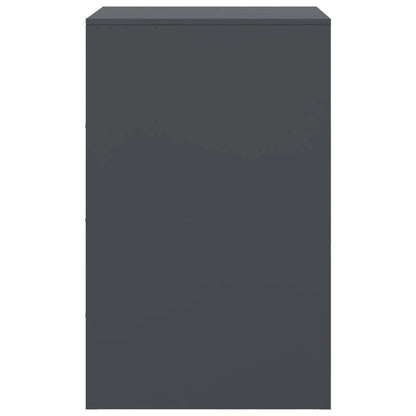 Bedside Cabinet Anthracite 34.5x39x62 cm Steel