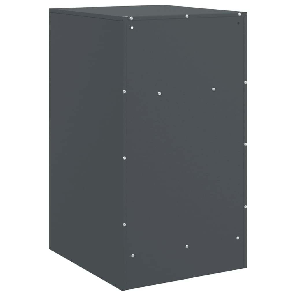 Bedside Cabinet Anthracite 34.5x39x62 cm Steel