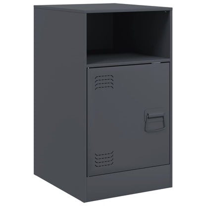 Bedside Cabinets 2pcs Anthracite 34.5x39x62 cm Steel