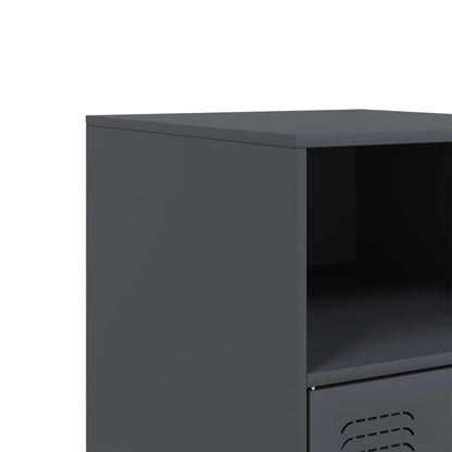 Bedside Cabinets 2pcs Anthracite 34.5x39x62 cm Steel