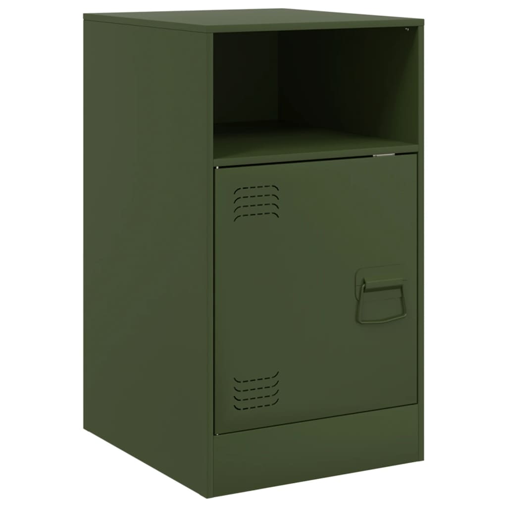 Bedside Cabinet Olive Green 34.5x39x62 cm Steel