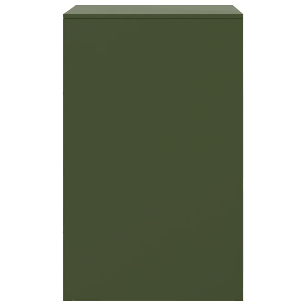 Bedside Cabinets 2 pcs Olive Green 34.5x39x62 cm Steel