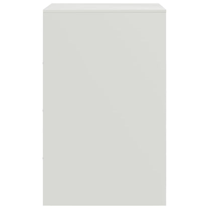 Bedside Cabinet White 34.5x39x62 cm Steel