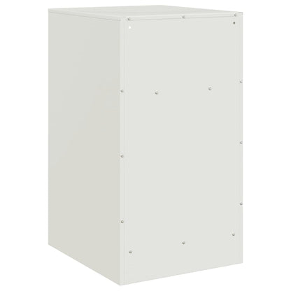 Bedside Cabinet White 34.5x39x62 cm Steel