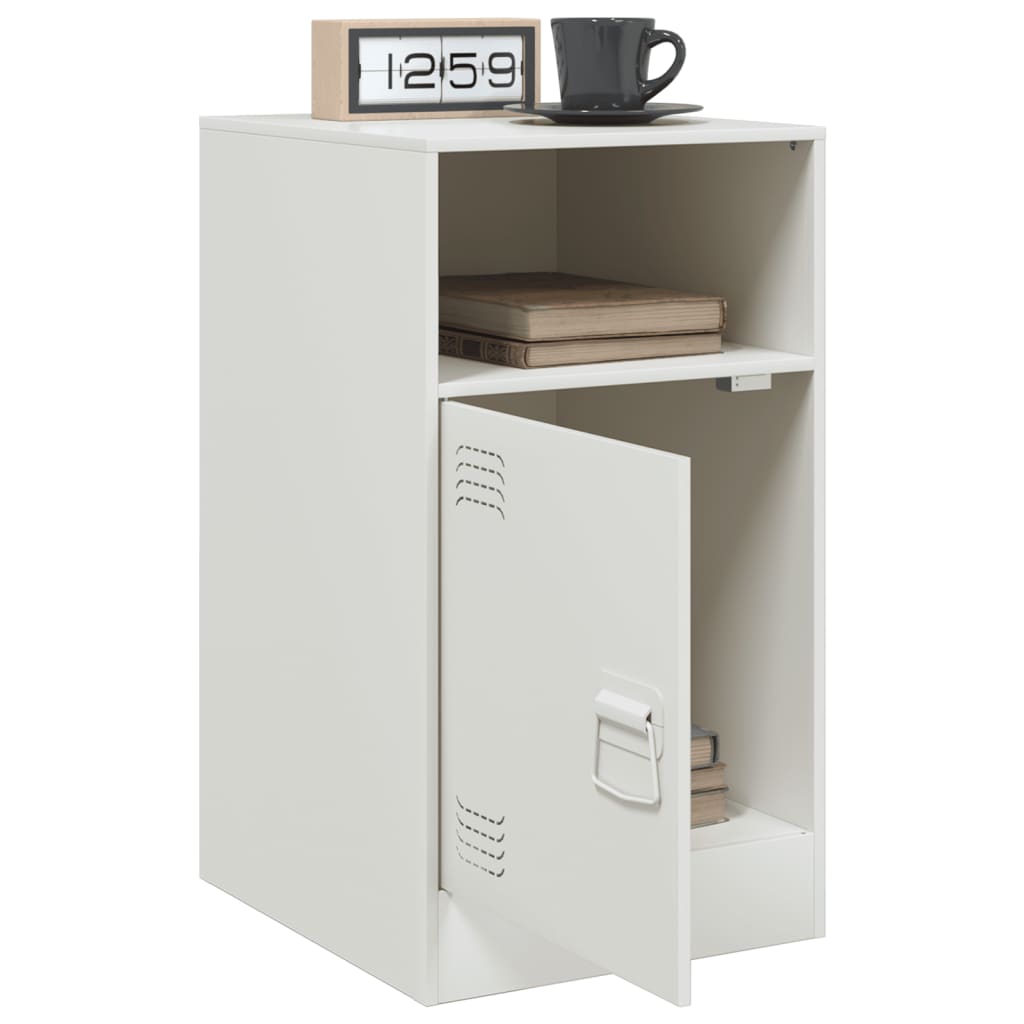 Bedside Cabinets 2 pcs White 34.5x39x62 cm Steel