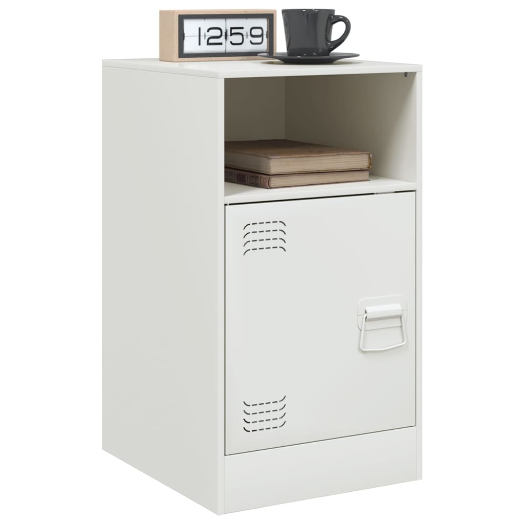 Bedside Cabinets 2 pcs White 34.5x39x62 cm Steel