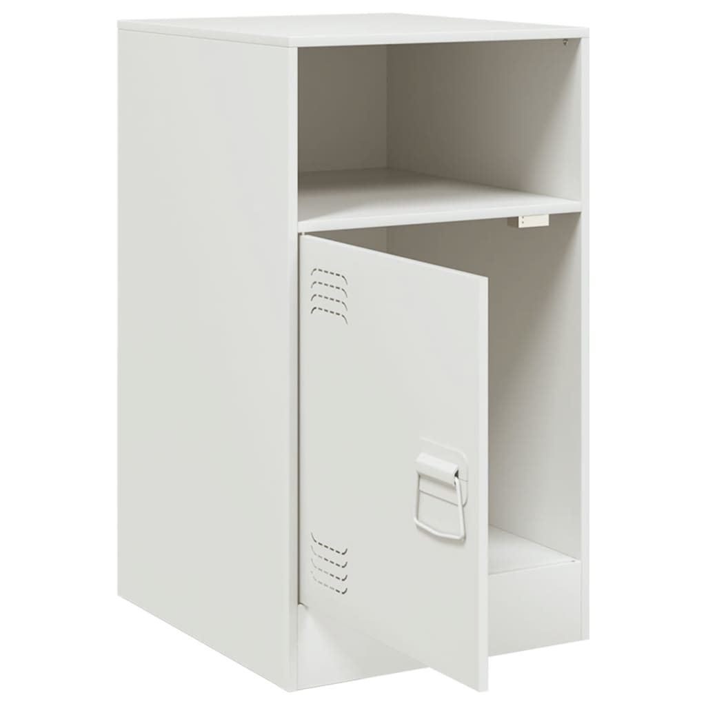 Bedside Cabinets 2 pcs White 34.5x39x62 cm Steel