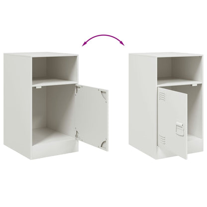 Bedside Cabinets 2 pcs White 34.5x39x62 cm Steel