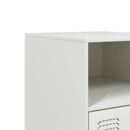 Bedside Cabinets 2 pcs White 34.5x39x62 cm Steel