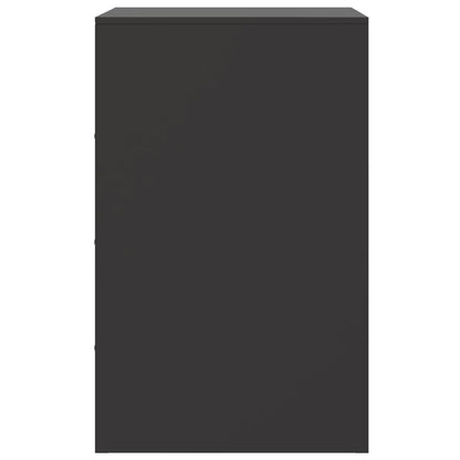 Bedside Cabinet Black 34.5x39x62 cm Steel