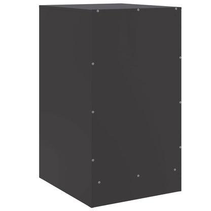 Bedside Cabinet Black 34.5x39x62 cm Steel