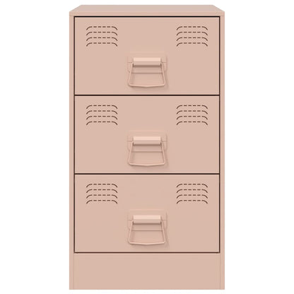 Bedside Cabinet Pink 34.5x39x62 cm Steel