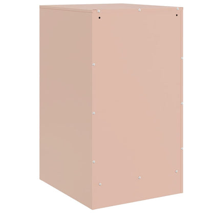 Bedside Cabinet Pink 34.5x39x62 cm Steel