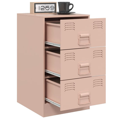 Bedside Cabinets 2 pcs Pink 34.5x39x62 cm Steel