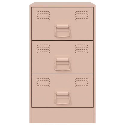 Bedside Cabinets 2 pcs Pink 34.5x39x62 cm Steel