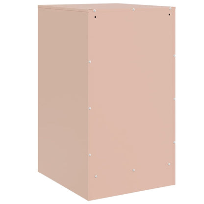 Bedside Cabinets 2 pcs Pink 34.5x39x62 cm Steel