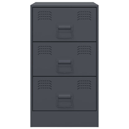 Bedside Cabinet Anthracite 34.5x39x62 cm Steel