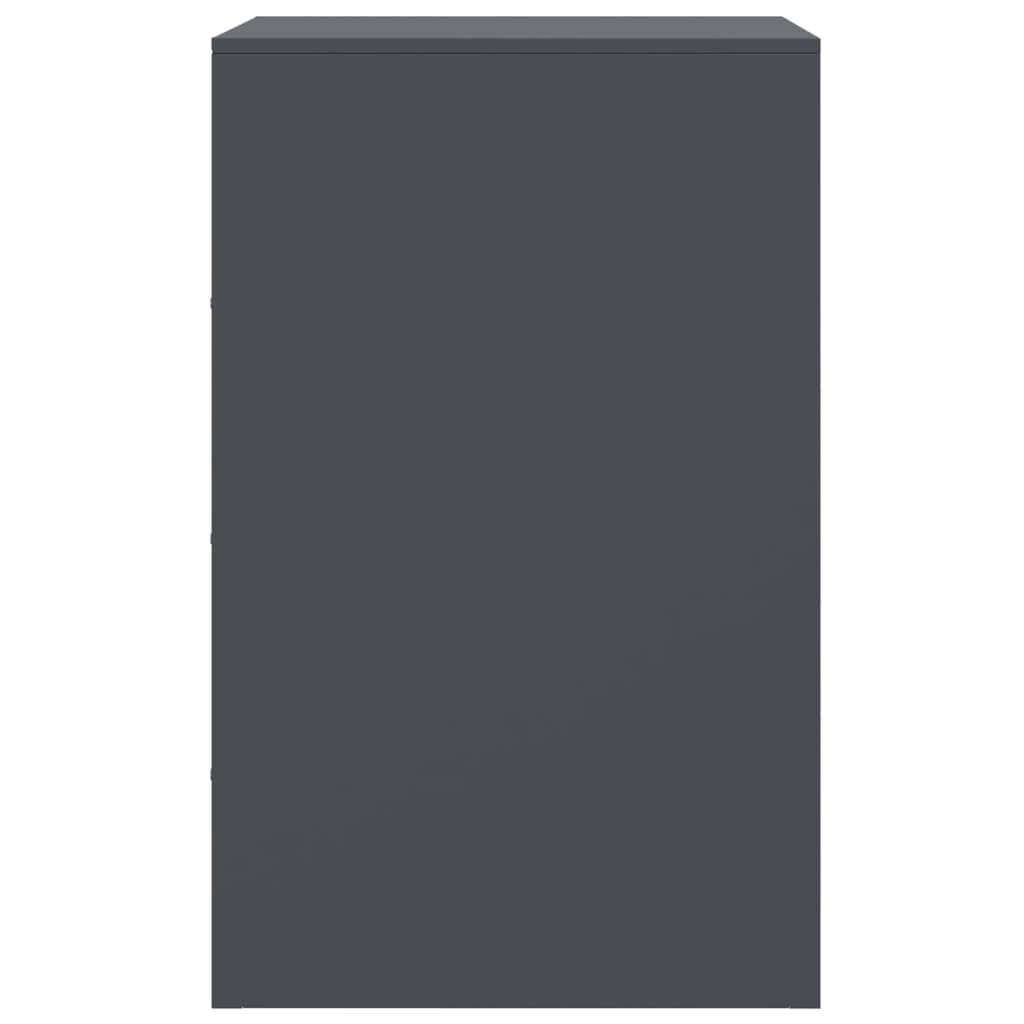 Bedside Cabinet Anthracite 34.5x39x62 cm Steel