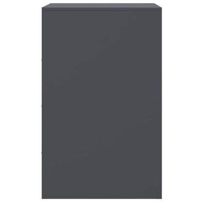 Bedside Cabinet Anthracite 34.5x39x62 cm Steel