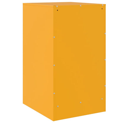 Bedside Cabinet Mustard Yellow 34.5x39x62 cm Steel