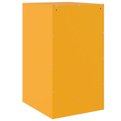 Bedside Cabinets 2 pcs Mustard Yellow 34.5x39x62 cm Steel