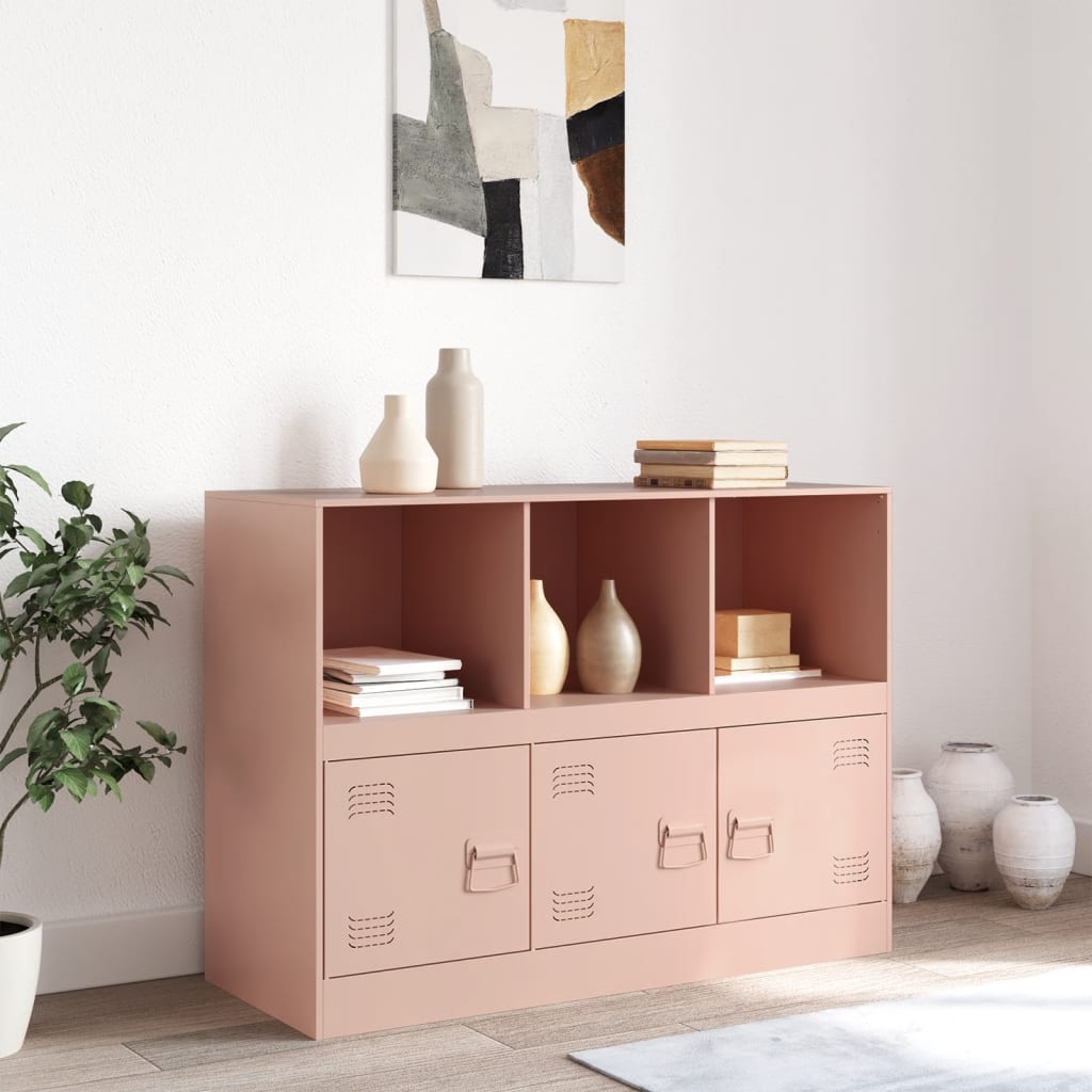 Sideboard Pink 99x39x73 cm Steel