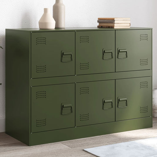 Sideboard Olive Green 99x39x73 cm Steel