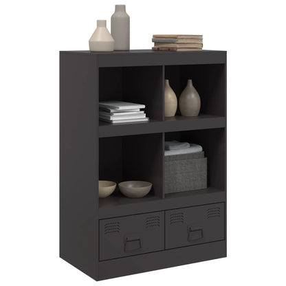 Highboard Black 67x39x95 cm Steel