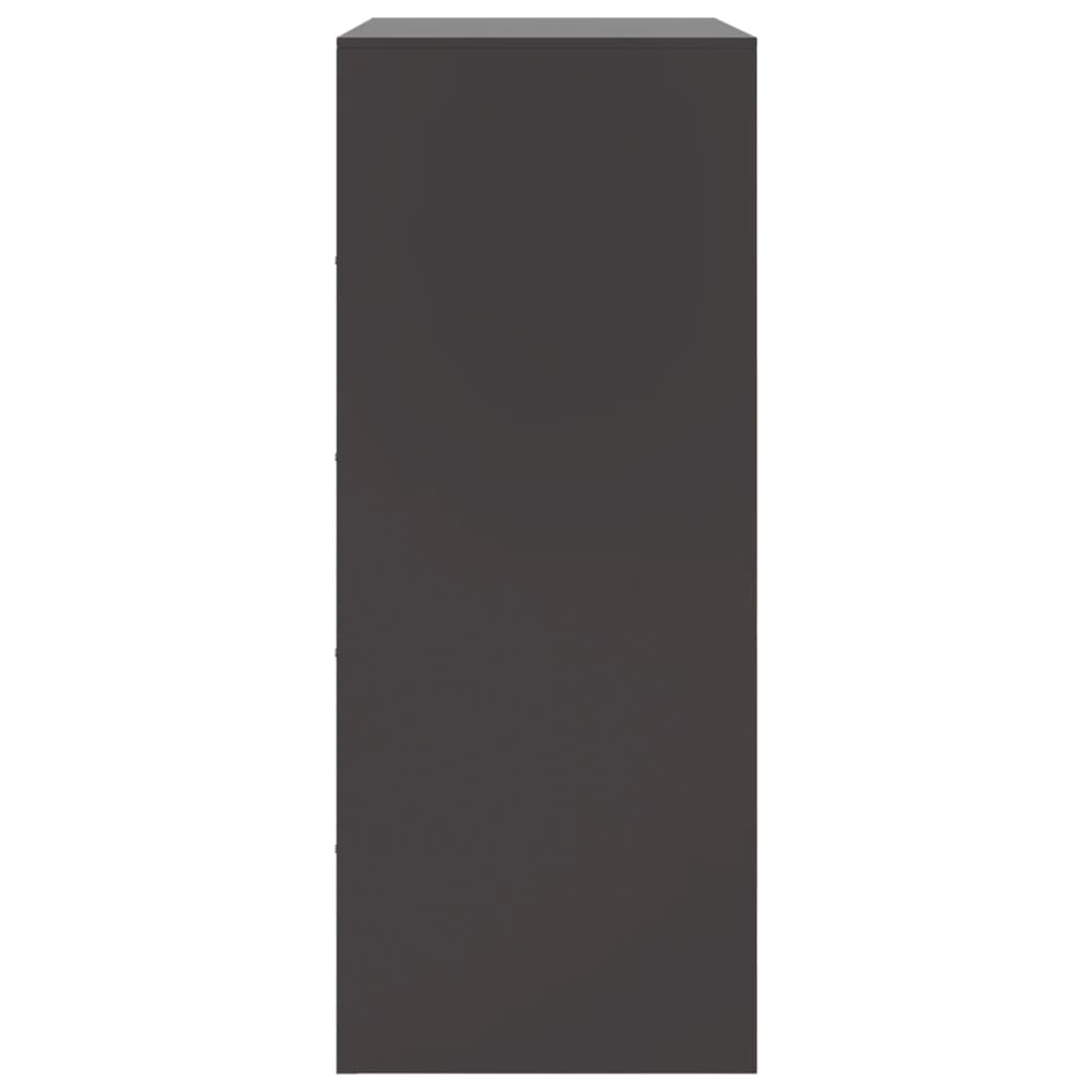 Highboard Black 67x39x95 cm Steel