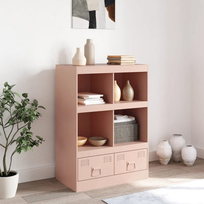 Highboard Pink 67x39x95 cm Steel