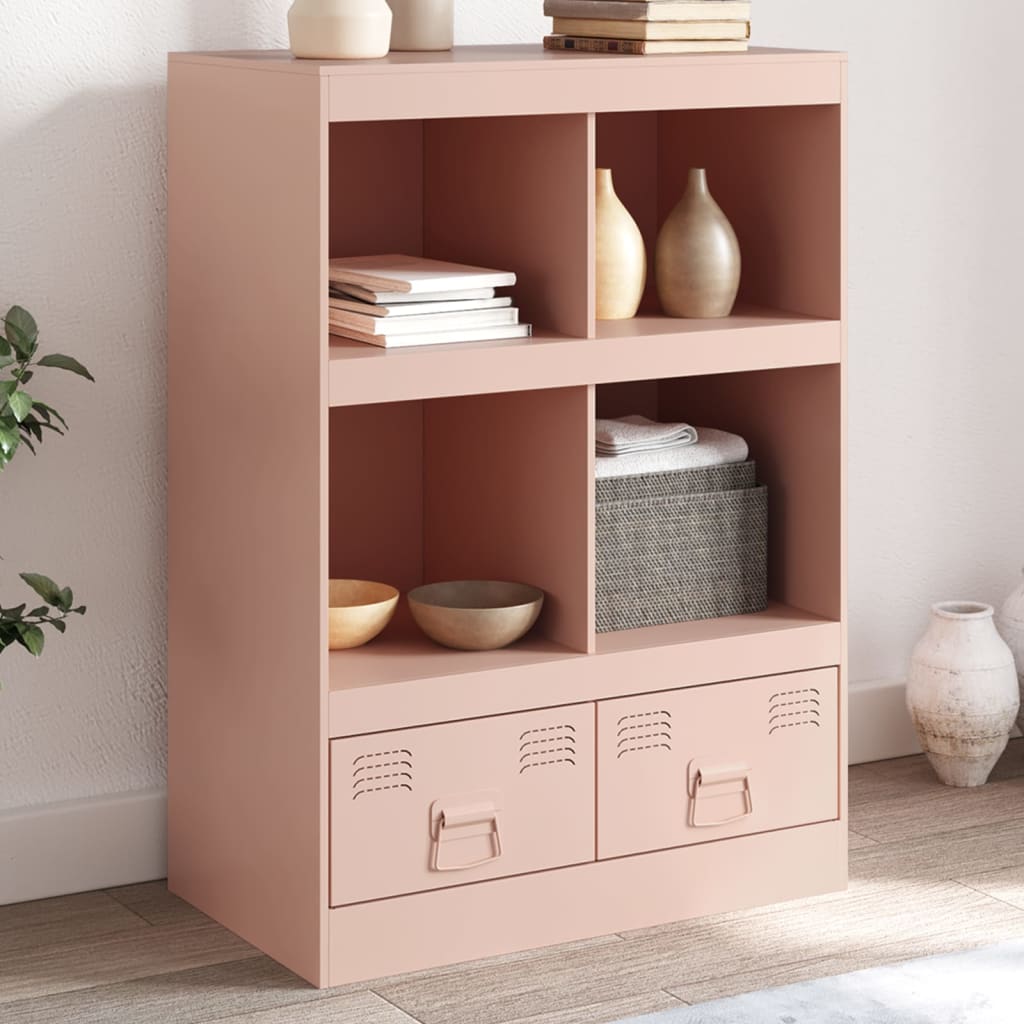 Highboard Pink 67x39x95 cm Steel