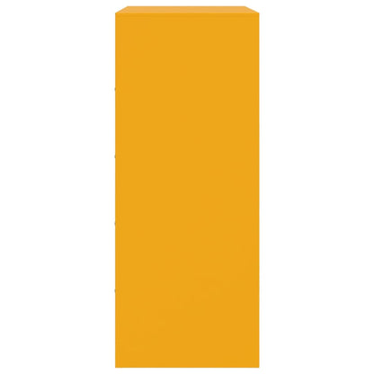 Highboard Mustard Yellow 67x39x95 cm Steel