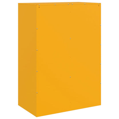 Highboard Mustard Yellow 67x39x95 cm Steel