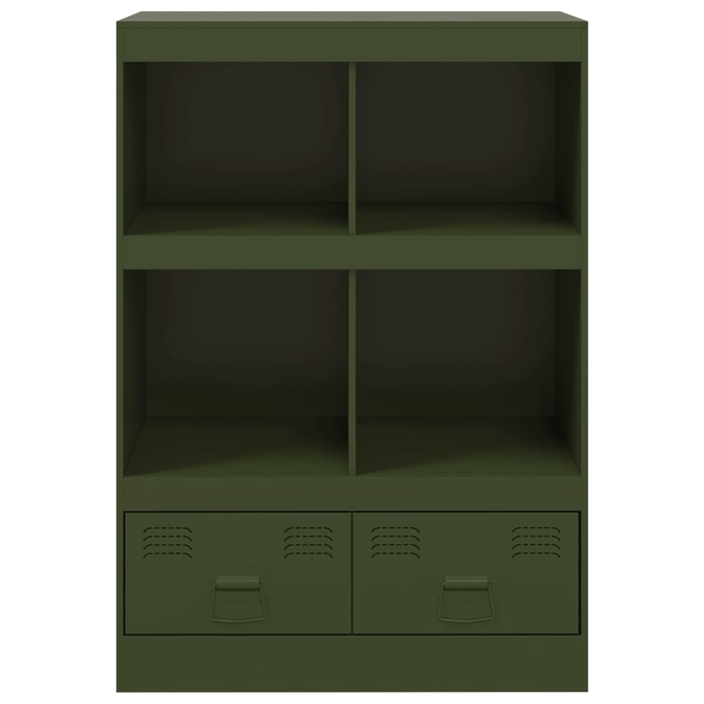 Highboard Olive Green 67x39x95 cm Steel