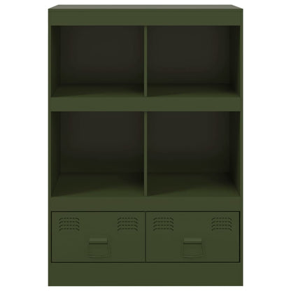 Highboard Olive Green 67x39x95 cm Steel