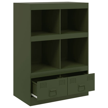 Highboard Olive Green 67x39x95 cm Steel