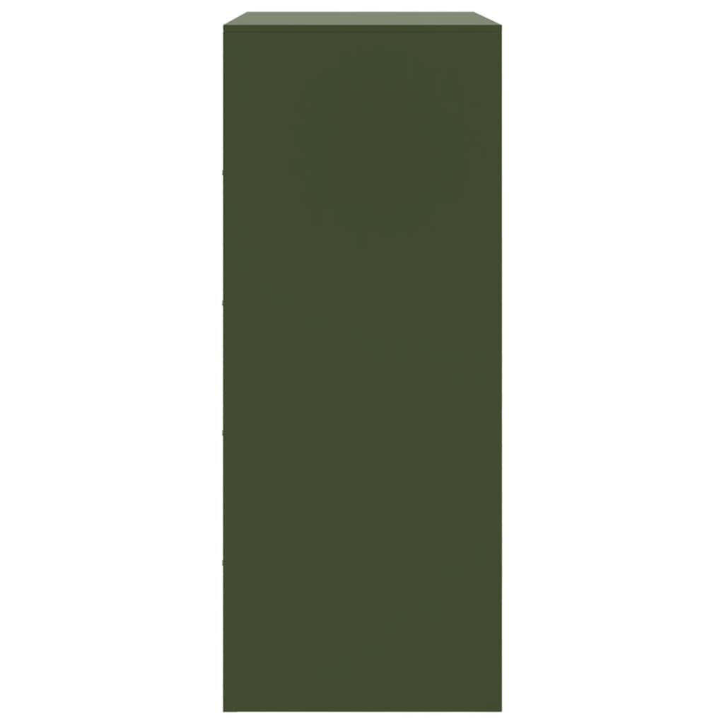 Highboard Olive Green 67x39x95 cm Steel